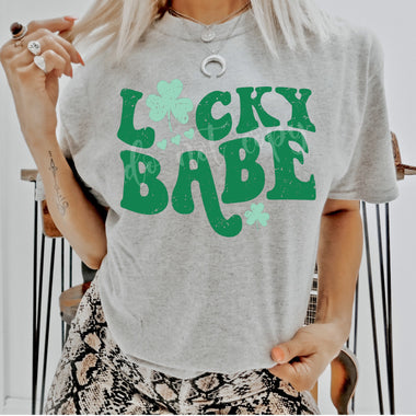 "No restocks" Lucky Babe Screen Print High Heat Transfer V134