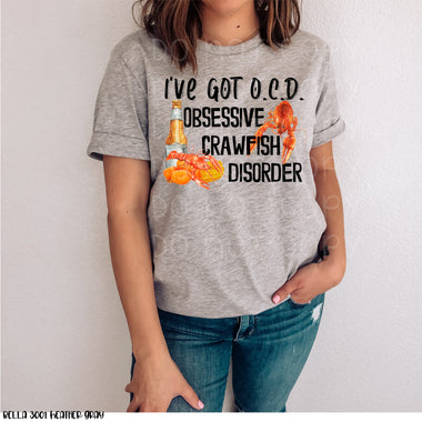OCD Crawfish Screen Print Transfer *High Heat* U142