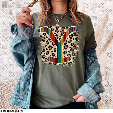 "No restocks" Serape Leopard Y*ellowsto*e Screen Print High Heat Transfer S33