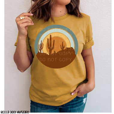 Western Circle Screen Print High Heat Transfer T146