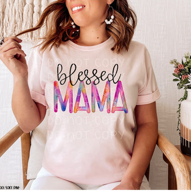 Mama Watercolor Screen Print High Heat Transfer T31