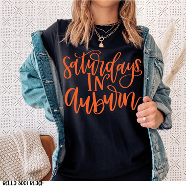 Saturdays in Aub PUFF Screen Print Transfer Q3