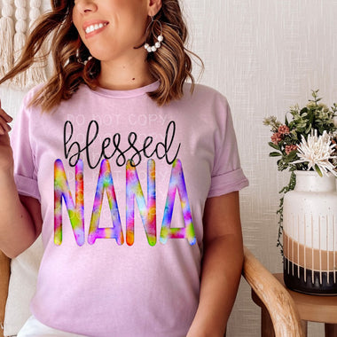 "No restocks" Nana Watercolor Screen Print High Heat Transfer P41