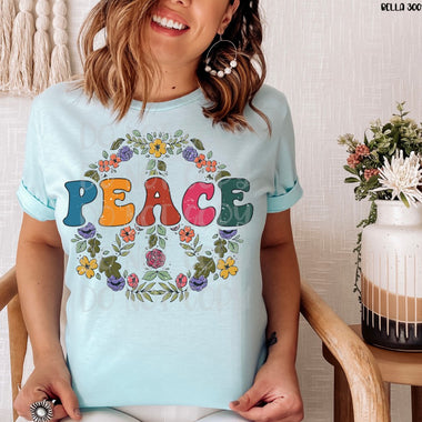 Peace Screen Print Transfer High Heat V84