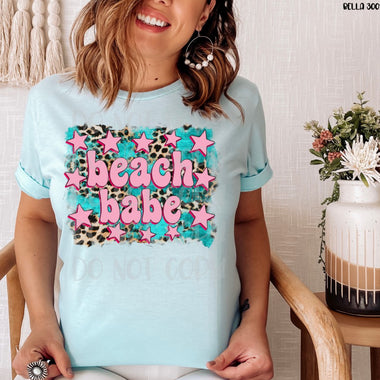 Beach Babe Screen Print Transfer *High Heat* V46