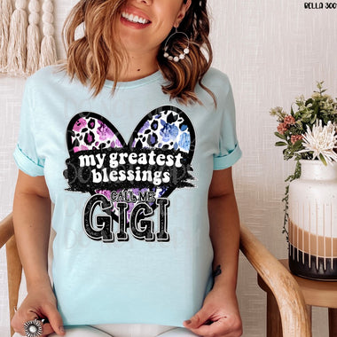 Gigi Blessings Screen Print Transfer *High Heat* V114