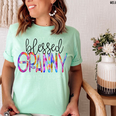 Granny Watercolor Screen Print High Heat Transfer W144