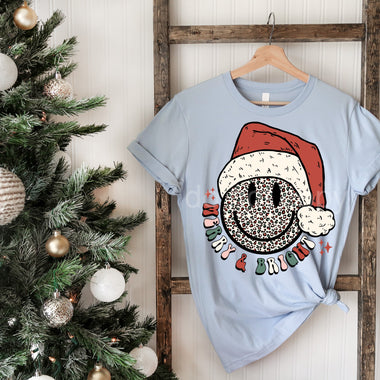 Merry & Bright Hat Screen Print High Heat Transfer Y25