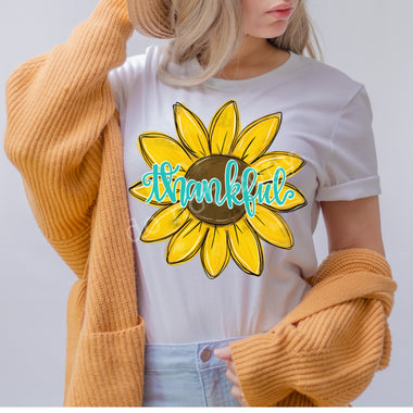 *No Restocks* Thankful Sunflower Screen Print High Heat Transfer Q63