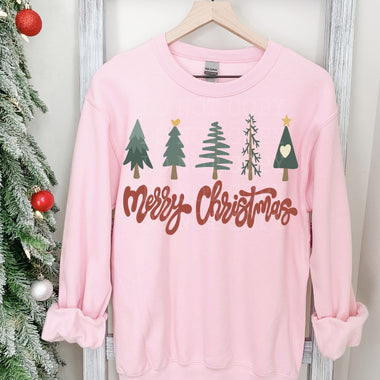 “No restocks” Merry Christmas Trees Screen Print High Heat Transfer U17