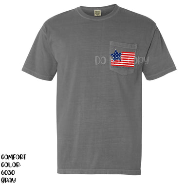 Star Flag Pocket Size Screen Print Transfers BB26