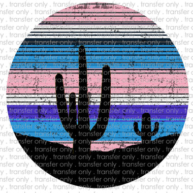 Cactus Serape Silhouette Sublimation Transfer