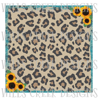 Cheetah Sunflower Frame Digital Download