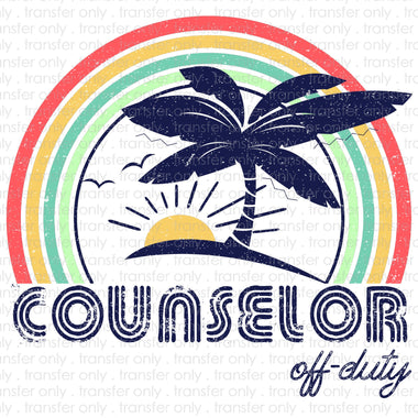 Counselor Off Duty Sublimation Transfer