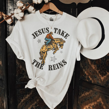 Jesus Take the Reins Screen Print High Heat Transfer U97