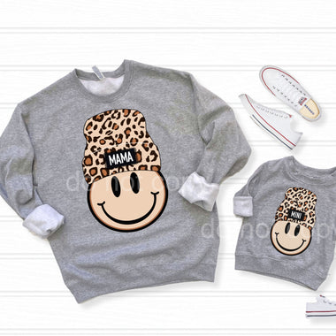 Mama Mini LEOPARD Beanie Screen Print High Heat Transfer