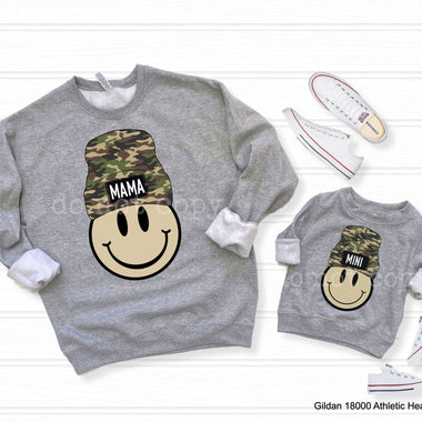 Mama Mini CAMO Beanie Screen Print High Heat Transfer