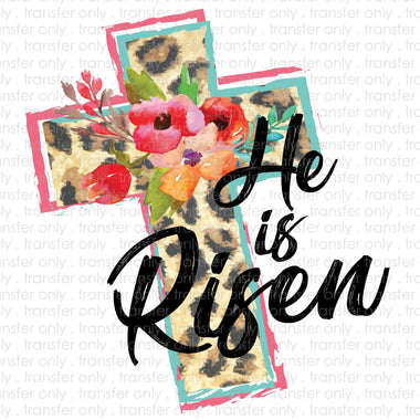 He is Risen Cheetah Cross Sublimation Transfer