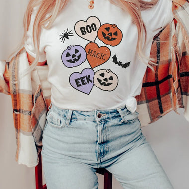 “No restocks” Boo Eek Hearts Screen Print High Heat Transfer T107