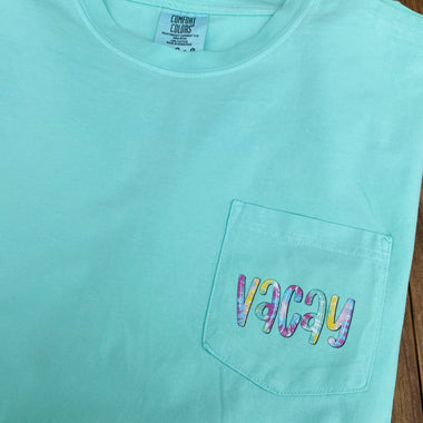 Vacay Pocket/Hat/Koozie Size Screen Print Transfers