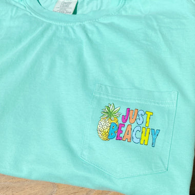 Just Beachy Pocket Size/Hat/Koozie/Onsie/Tea Towel Screen Print Transfers Z18
