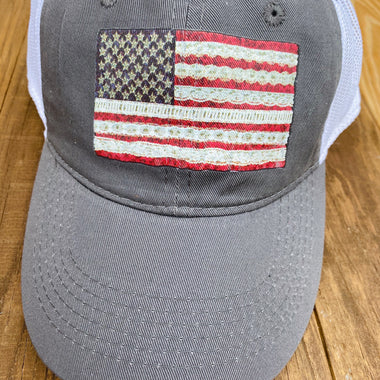 Lace American Flag Pocket Size Scree Print Transfers Y23