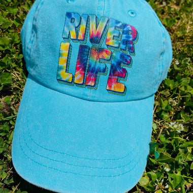 River Life Tie Dye Pocket/Hat/Koozie Size Screen Print Transfers Q62