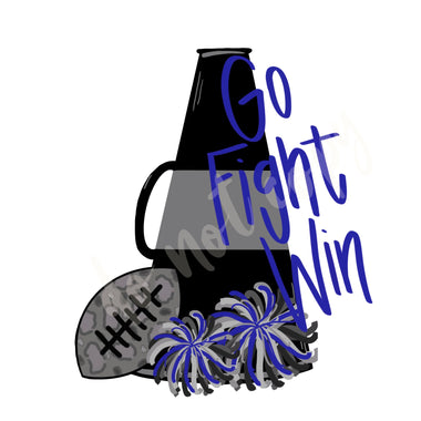 Go Fight Win Blue Digital Download