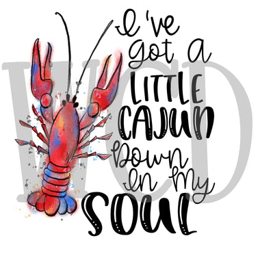 I've Got A Little Cajun Down In My Soul Sublimation Transfer