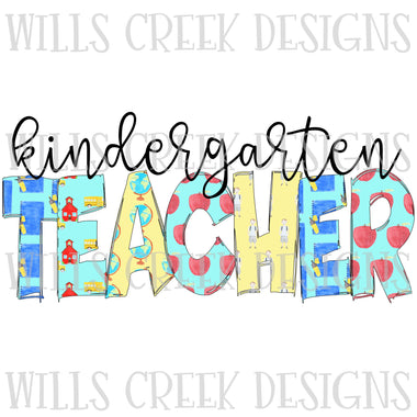 Kindergarten Teacher Doodle Sublimation Transfer