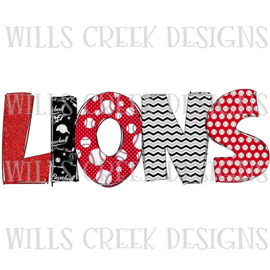 Lions Doodle Sublimation Transfer