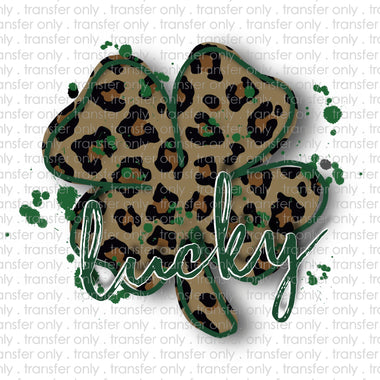 Lucky Leopard Clover Sublimation Transfer