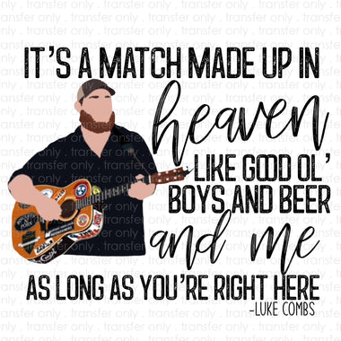 Match made up in Heaven Sublimation Transfer