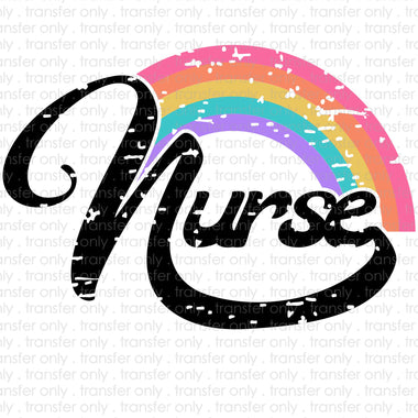 Nurse Rainbow Sublimation Transfer