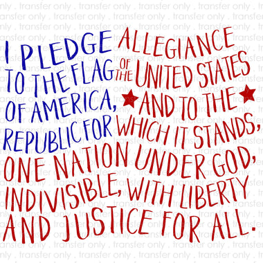 Pledge Flag Sublimation Transfer