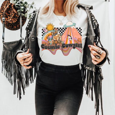 Cosmic Cowgirl Screen Print High Heat Transfer Q29