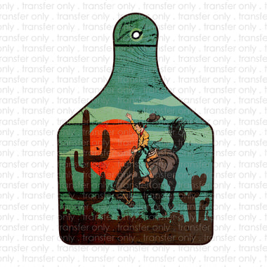 Rodeo Ear Tag 2 Sublimation Transfer