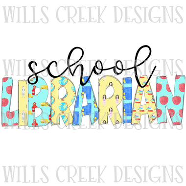School Librarian Sublimation Transfer