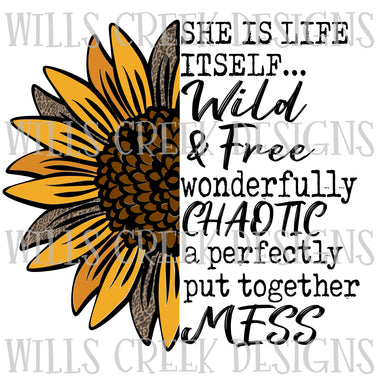 She is Life Itself Sunflower Digital Download