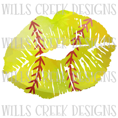 Softball Lips Sublimation Transfer