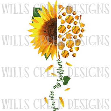 Sunflower Softball Sublimation Transfer