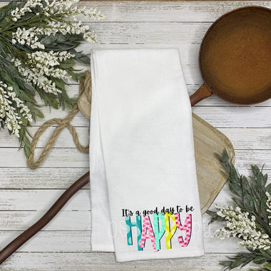 Good Day to be Happy Tea Towel Screen Print Transfers BB34