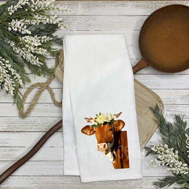 Magnolia Cow Tea Towel Screen Print Transfers BB46