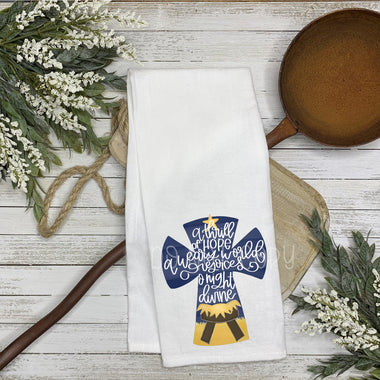 Weary World Cross Nativity Towel Screen Print Transfers Y18