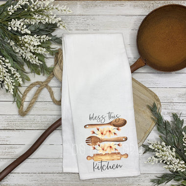 "No restocks" Bless this Kitchen Tea Towel Screen Print Transfers BB31