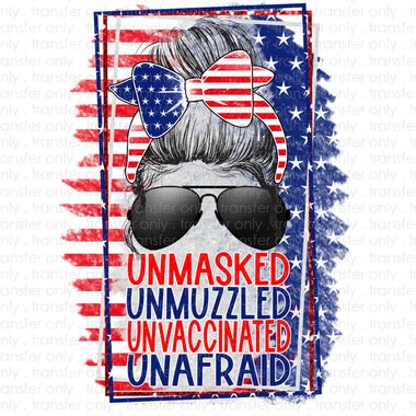 Unmasked Unvaccinated Bandana Woman Sublimation Transfer