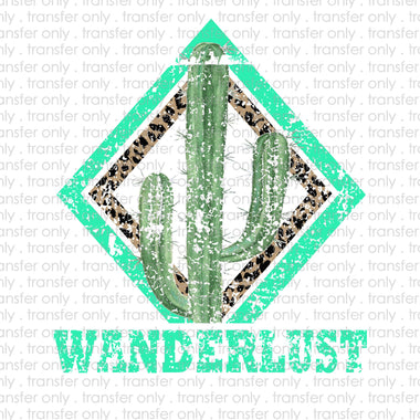 Wanderlust Cactus Green Sublimation Transfer