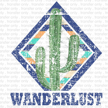 Wanderlust Royal Blue Sublimation Transfer