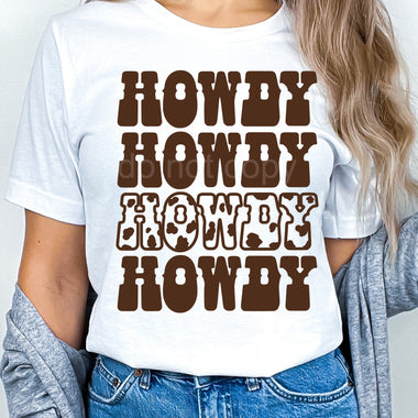 "No Restocks" Howdy Stacked Screen Print Transfer W138