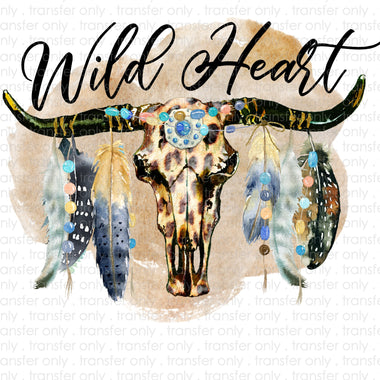 Wild Heart Skull Sublimation Transfer
